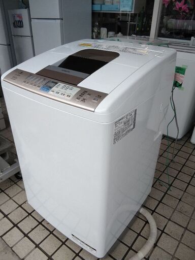 超お買得 美品 超お買得 乾燥機内臓 8kg 大容量 日立 ビートウォッシュ 白い約束 高級  洗濯機