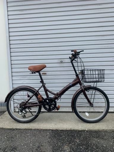 商談中‼︎】 ☆前後タイヤ新古品☆ 20型 7S 折り畳み自転車 防犯登録料