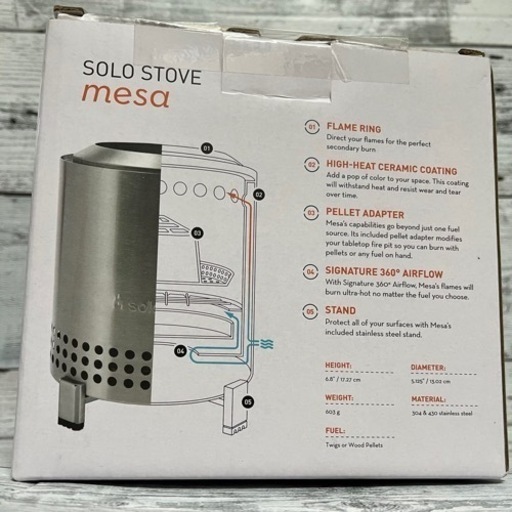 【値下げ】新品⭐️ソロストーブメサ solo stove Mesa卓上ファイヤーピット スタンド付