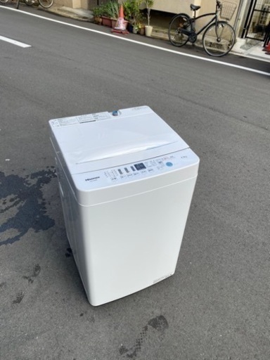 ‍♀️☘️大阪市内配達設置無料‍♀️ハイセンス洗濯機4.5KG美品保証有り