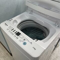 配送設置込み　ハイセンス4.5K洗濯機　2020年製　分解クリー...