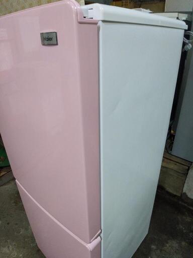 2ドア冷蔵庫　2018年製 148L ハイアール　ピンク色