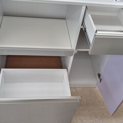 ☆ジモティ割あり☆ レンジボード 白 H187×D49.5×W88.5 クリーニング済み