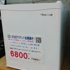3か月間保証☆配達有り！6800円(税別）ハイセンス 1BOX冷...