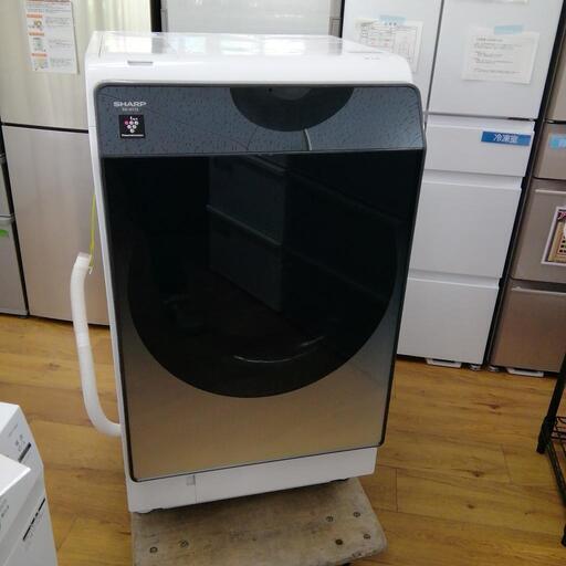 ドラム洗濯乾燥機　洗濯11kg 乾燥6kg ES-W113　シャープ　2021年製　左開き　ハーフミラー　エキスパート藤沢辻堂