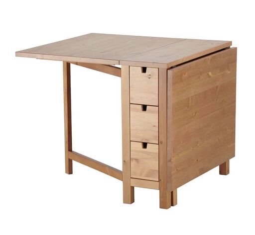 【値下げしました！】IKEAで王道のダイニングテーブル！コンパクトにスッキリも！大人数でパーティーも！使い方はあなた次第で自由自在◎温もりのある木製の家具を取り入れておうち時間をまったり過ごして見ませんか？