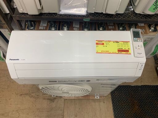 K04343　パナソニック　中古エアコン　主に6畳用　冷房能力　2.2KW ／ 暖房能力　2.2KW