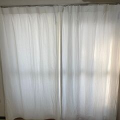 無印良品 綿洗いざらし平織ノンプリーツカーテン (100cm X...