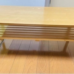 【7/17まで】収納付き木製ローテーブル　