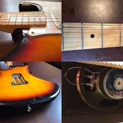 フェンダー ストラトキャスターとフェンダー アンプ ツイード チャンプ 2点
