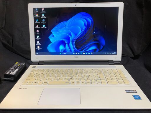 NEC LaVie NS100/C1W-P2 PC-NS100C1W-P2 2016年1月発売モデル・Dual-Core-Cel-3215U(2コア/2スレッド・第5世代Broadwell)搭載 / メモリーは8GB(最大16GB) / HDDは500GB / Win11＆ Office2010インストール済 / 大画面15.6インチWXGA (1366x768)省電力スーパーシャインビューLED液晶搭載/ DVDスーパーマルチドライブ搭載 / 中古品