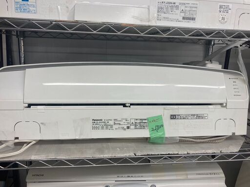 ☆中古￥23,800！【会員価格￥21,800】Panasonic　パナソニック　6畳2.2kwルームエアコン　家電　2018年製　CS-EX228C-W型　【BG077】