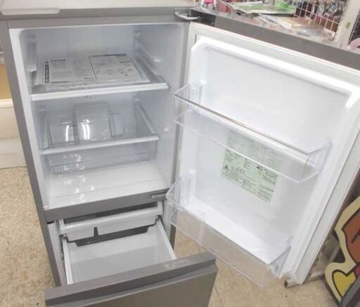 ②冷蔵庫 126L 2020年製 アクア AQR-13J 2ドア シルバー 単身 札幌 西野店