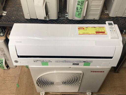 K04346　東芝　中古エアコン　主に6畳用　冷房能力　2.2KW ／ 暖房能力　2.2KW