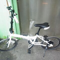 ANIMATO アニマート　折りたたみ自転車　20インチ　7段切替　アルミフレーム　ホワイト　
