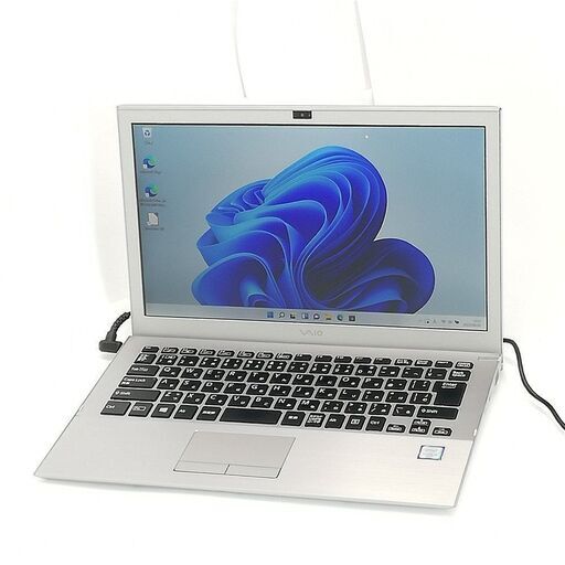 13.3型 銀色 ノートパソコン SONY VJS131C11N 中古良品 第6世代Core i5 4GB 高速SSD 無線 Bluetooth Webカメラ Windows11 Office
