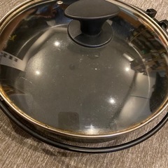 お鍋　すき焼き鍋　3〜4人用　テフロン　IH対応　ガラス蓋つき　土鍋