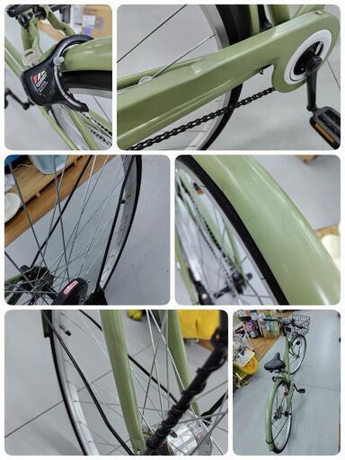 J070☆使用感有り☆軽快自転車☆AQUA CITY☆LEDオート☆変速なし☆27インチ