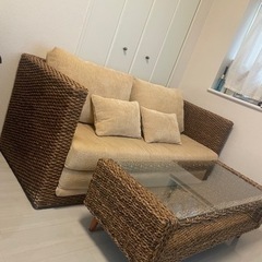 ハワイアン🌺ソファ&ローテーブル　※家まで取りに来れる方限定