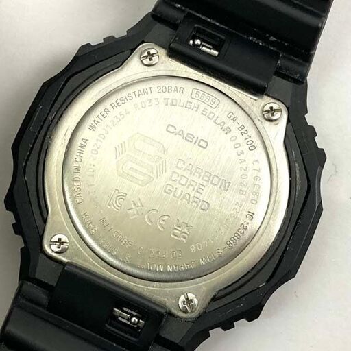 【中古品】カシオ CASIO ジーショック G-SHOCK ソーラー腕時計 GA-B2100 ブラック×レッド 20気圧防水 メンズ