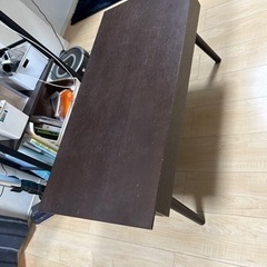机　(引き出し付き) ローテーブル　木目