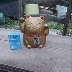 陶器製まねきねこ貯金箱