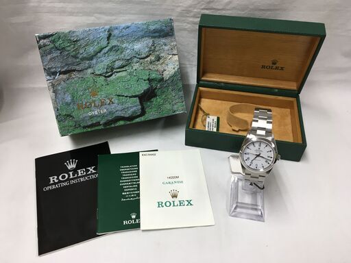 新品仕上げ済み ROLEX エアキング 14000M K番 保証書付き 自動巻き SS ホワイト文字盤 中古 超美品 ステンレススチール オートマチック AT 堺市 石津店【ジャングルジャングル石津店