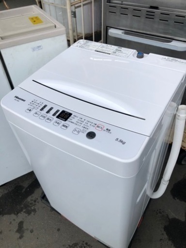 福岡市内配送設置無料　2020年　Hisense 簡易乾燥機能付き洗濯乾燥機 5.5kg HW-T55D ホワイト