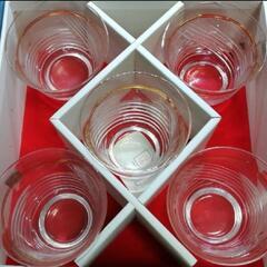 （グラス）5個セット　日本製クリスタル冷茶碗　HOYAガラス　