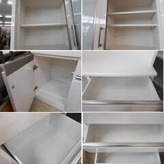 レンジボード 幅100.5cm キッチン収納 ホワイト系 ポスティア 家電ボード ニトリ 大型   食器棚 白 鏡面 札幌市 西区 西野 