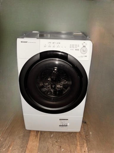 SHARP シャープ 洗濯機 ドラム式洗濯乾燥機 洗濯7kg/乾燥3.5kg 斜 左開き ES-S7G-WL 2022年