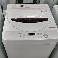 ☆ジモティ割あり☆ SHARP 洗濯機 5.5kg 18年製 動作確認／クリーニング