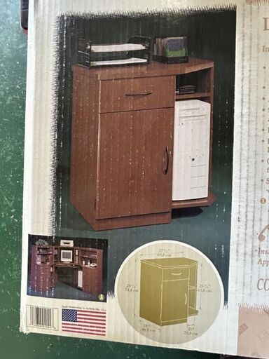 収納棚　パソコンラック　新品未使用　組立必要　オフィス家具　アメリカ家具