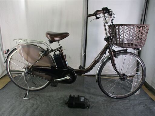 C909★整備済み　中古電動自転車★【24インチ　Panasonicビビ　12Ah　ブラウン　】