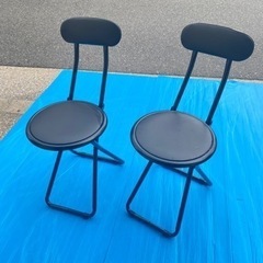 丸椅子　パイプ椅子　チェア　2個セット