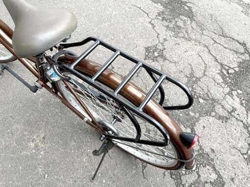 自転車 26インチ 変速なし 荷台付き あさひサイクル Eleanor ブラウン  札幌市手稲区 自転車 26インチ 変速なし 荷台付き あさひサイクル Eleanor ブラウン