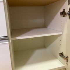 【美品】ニトリ 食器棚 レジューム 幅90 キッチンボード ホワイト ニトリ（NITORI） 幅90 キッチンボード(レジューム 90TF-H WH/90QL-R