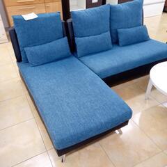 ★ジモティ割あり★  ３人掛けソファー 青 H85×D150×W190 クリーニング済み OJ1462 ☆ジモティ割あり☆ 3人掛けソファー 青 H85×D150×W190 クリーニング