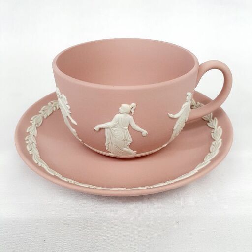 ★ジモティー割引有★ WEDGEWOOD ジャスパー ティーカップ\u0026ソーサー ダンシングアワー ピンク 1客 未使用品