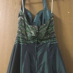 ロングドレス深緑