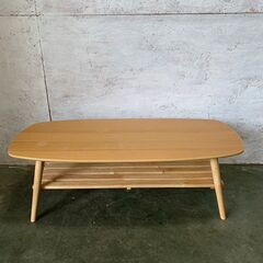 【ジモティ限定特価】 木製折り畳みローテーブル 