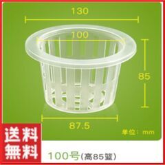 水耕栽培用ポット 100号（直径13cm） 透明 100個セット