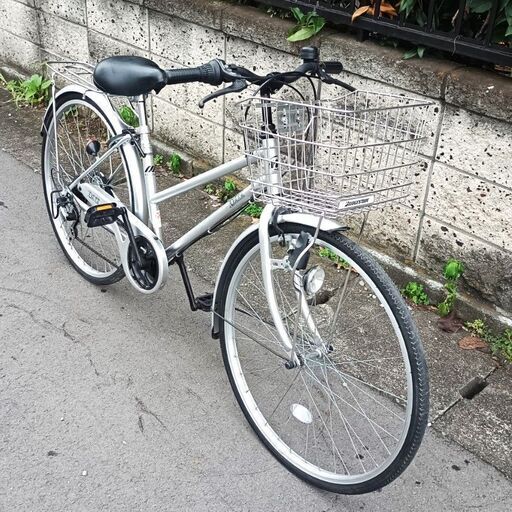 ★お届け可！★ 26インチ 自転車 『DAIA』シルバー シマノ6段変速