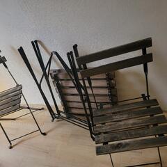 IKEA 折り畳み椅子 折り畳みテーブル 2個ずつセット
