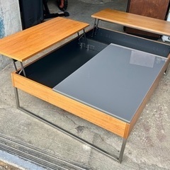 札幌引取り歓迎 美品 BoConcept ボーコンセプト CHIVA 収納付きコーヒーテーブル ウォールナット