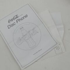 ジャンク CocaCola 丸形電話機 直径31×厚さ8cm 着信・発光確認済み 置き 掛け コカコーラ DISC Telephone 札幌市 清田区 平岡