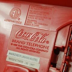 ジャンク CocaCola 丸形電話機 直径31×厚さ8cm 着信・発光確認済み 置き 掛け コカコーラ DISC Telephone 札幌市 清田区 平岡