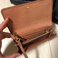 プラダ 財布 サーモン ピンク マドラス 編み込み レザー PRADA MADRAS ウォレット リストレット ローズ 本物 正規品 百貨店