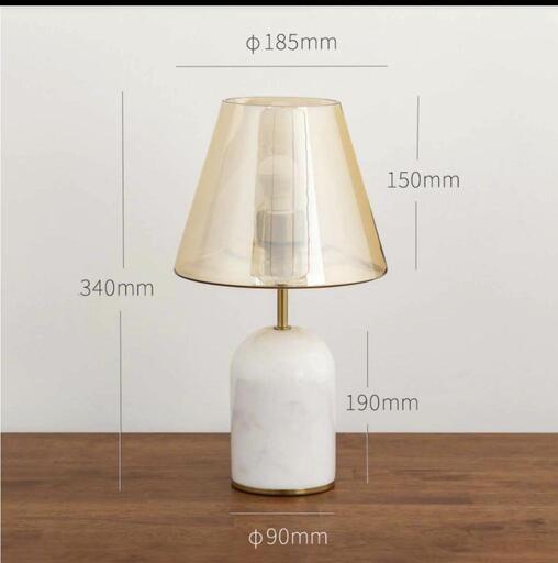 KANADEMONO Glass × Marble　Nostalgic Table Lamp