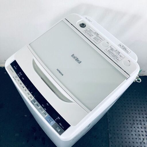 ID:se10488 日立 HITACHI 洗濯機 一人暮らし 大きめ 中古 2016年製 全自動洗濯機 7.0kg ホワイト BW-V70A  【リユース品：状態C】【送料無料】【設置費用無料】